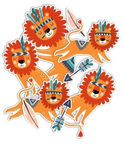 Dekoracja  "Boho Lew" - jednostronna 