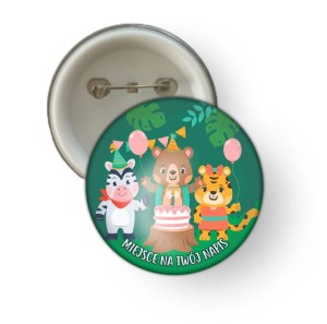 Przypinka - urodzinowa "Safari" wzór 3