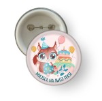 Przypinka urodzinowa "Słodki Zwierzaczek" wzór 4