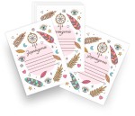 Zaproszenie "Pink Boho " ( 20 szt.)   