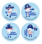 Naklejki Urodzinowe "Pirat" (24 naklejki)   