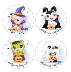 Naklejki Halloween "Słodziaczki" (24 naklejki)     