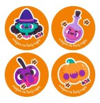 Naklejki Halloween "Czarownica" (24 naklejki) 