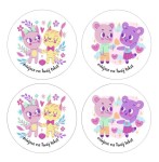 Naklejki walentynkowe - "Zakochane Zwierzaczki" (24 naklejki)