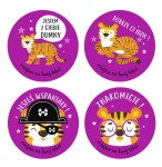 Naklejki Szkolne Motywacyjne "Tygrysek"  (24 naklejki)