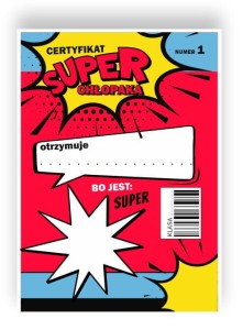 Dyplom na Dzień Chłopaka "Super Chłopak II" ( A4)