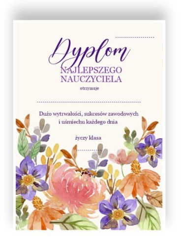 dyplom dzień nauczyciela