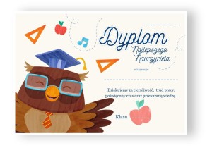 Dyplom na Dzień Nauczyciela "Mądra Sowa" ( A4)  