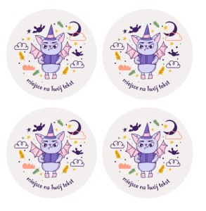 Naklejki Halloween "Nietoperek" (24 naklejki)  