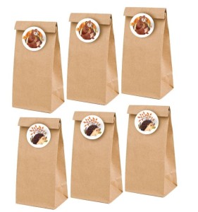 Torebki Papierowe na Słodycze + 6 naklejek "Jesień" 