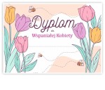 Dyplom "Dzień Kobiet". Wzór 4 (A4)