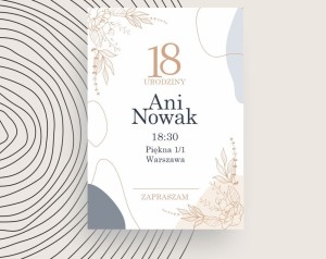 Zaproszenie " Boho Light" - personalizowane ( 10 szt.)   