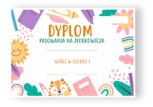 DYPLOM PASOWANIA NA ŻŁOBKOWICZA