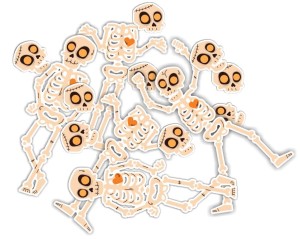 Dekoracja  "Halloween Szkieletor" (14 elementów) - jednostronna