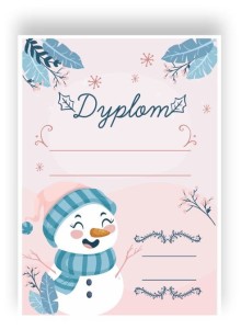 Dyplom "Zimowy II - Bałwanek" (A4)    