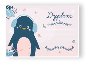 Dyplom "Zimowy IV - Pingwinek" (A4)  
