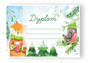 Dyplom "Zimowy VII - Zwierzątka" (A4)    
