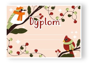 Dyplom "Zimowy VIII - PtaszkiI" (A4)     