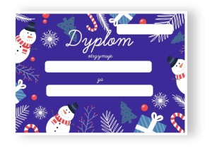 Dyplom "Święta Boże Narodzenie IV"  (A4) 