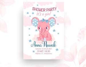 Zaproszenie  Baby Shower III - personalizowane ( 10 szt.)     