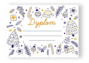 Dyplom "Święta- Boże Narodzenie VI"  (A4)