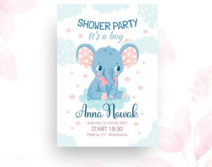 Zaproszenie Baby Shower IV - personalizowane ( 10 szt.)      