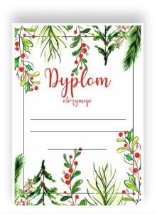 Dyplom "Zimowy X - Akwarela" (A4)     
