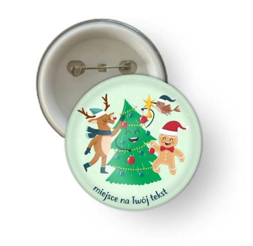 przypinka świąteczna choinka