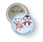 Przypinka Zimowa - "Pingwinek i Lisek" 