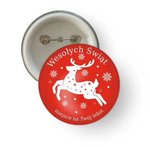 przypinka świąteczna wesołych świąt