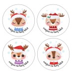 Naklejki Świąteczne "Jelonki " (24 naklejki)  