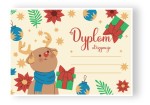 Dyplom "Święta - Renifer"  (A4) 