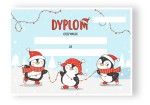 Dyplom "Święta - Pingwinki"  (A4)    