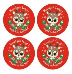 Naklejki Świąteczne "Reniferek" (24 naklejki)