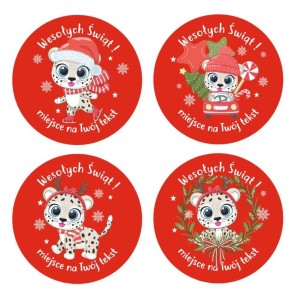 Naklejki Świąteczne "Lampart" (24 naklejki)  