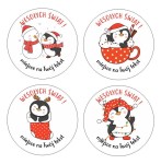 Naklejki Świąteczne "Pingwinek" (24 naklejki)  