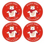 Naklejki Świąteczne "MIŚ" (24 naklejki)