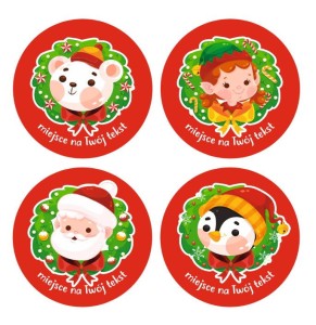 Naklejki Świąteczne "Święta" (24 naklejki) 
