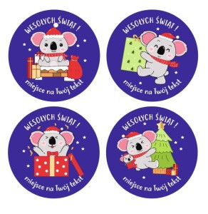 Naklejki Świąteczne "Koala" (24 naklejki)   