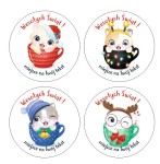 Naklejki Świąteczne "Kotki" (24 naklejki)  