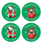 Naklejki Świąteczne "Pieski II" (24 naklejki) 