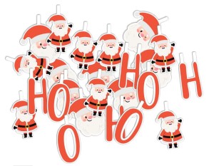 Girlanda Świąteczna "Mikołaj - Ho, ho, ho " (24 elementów) 