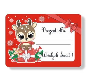 Naklejki na Prezenty "Renifer" (18 naklejki)   