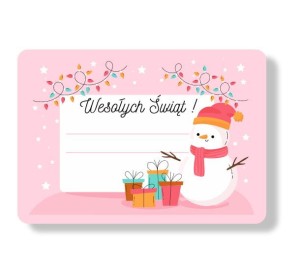 Naklejki na Prezenty "Bałwanek" (18 naklejki)   