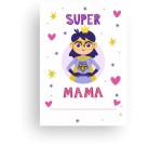 Kartka dla Mamy "Super Mama" - prostokątna