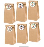 Torebki Papierowe na Słodycze + 6 naklejek " Święta - Bałwanki"  