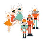 Zawieszka na Prezent - "Dziadek do Orzechów" ( 6 SZT.) 