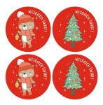 Naklejki Świąteczne "Misiu II" (24 naklejki)  