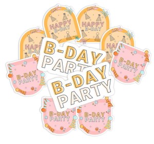 Girlanda urodzinowa "B-Party II" (10 elementów) 