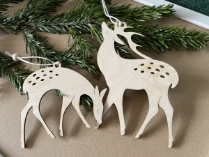 Dekoracja - "Para Jelonki " (2 szt.)    